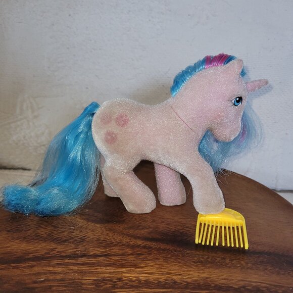 1980s Vintage My Little Pony G1 SO SOFT Buttons MLP Flocked - Picture 1 of 17